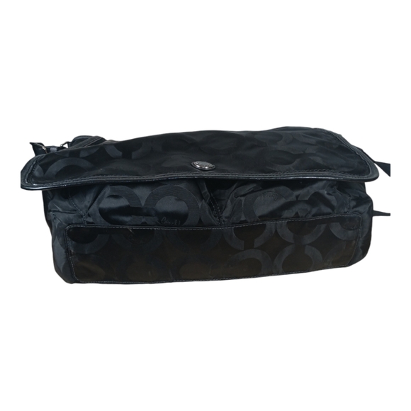 Coach Bags Coach Signature Logo Crossbody Baby Travel Bag Black On